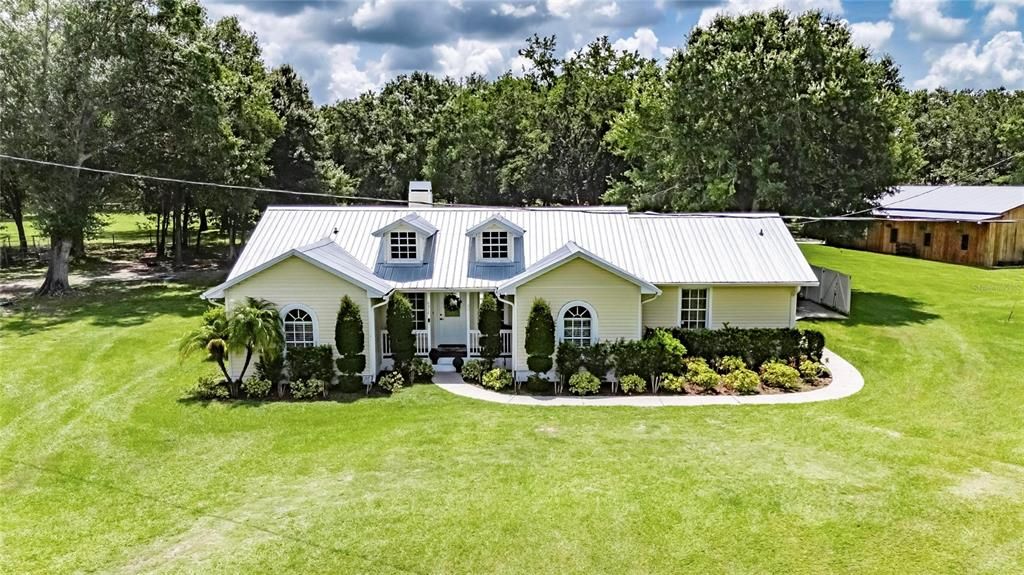 Backyard, Exterior, Facade, Solar Panels, Farmhouse