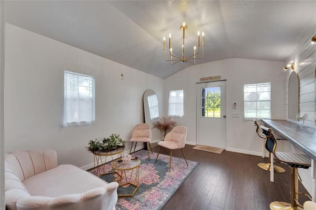 Chandelier, Interior, Wood Texture Flooring