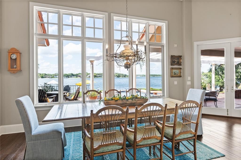 Chandelier, Dining room, Interior, Pendant Lights, Water, Wood Texture Flooring