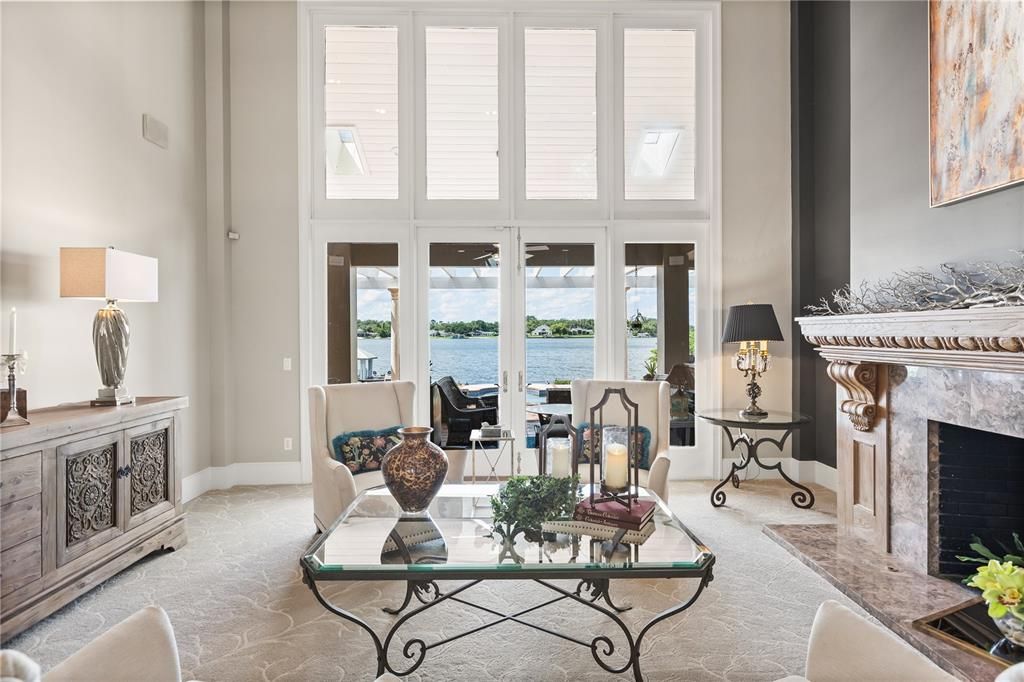 Fireplace, Interior, Living room, Water