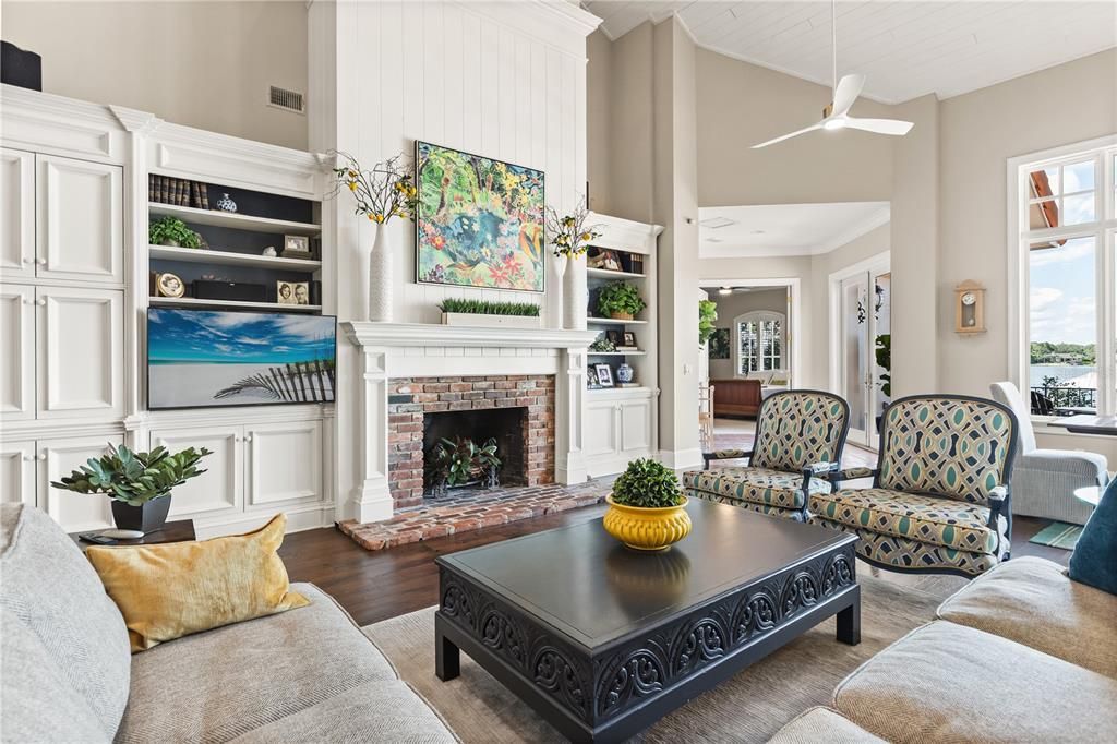 Fireplace, Interior, Living room, Wood Texture Flooring