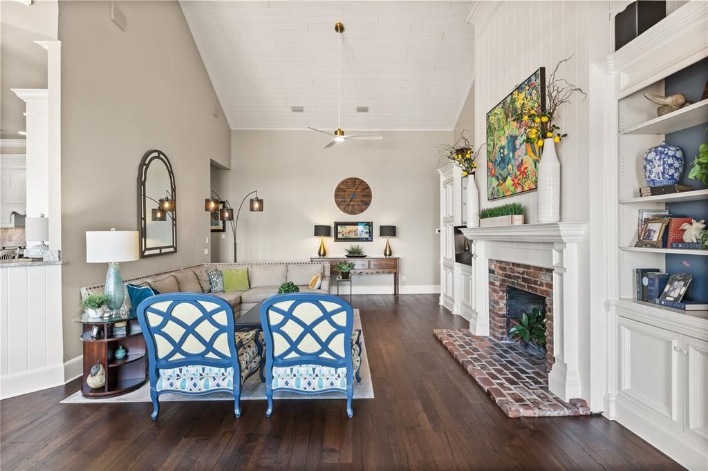 Fireplace, Interior, Living room, Wood Texture Flooring