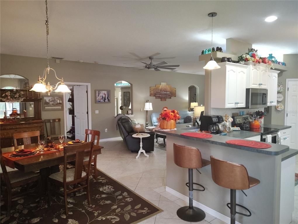 Dining room, Interior, Kitchen, Pendant Lights, Recessed Lighting