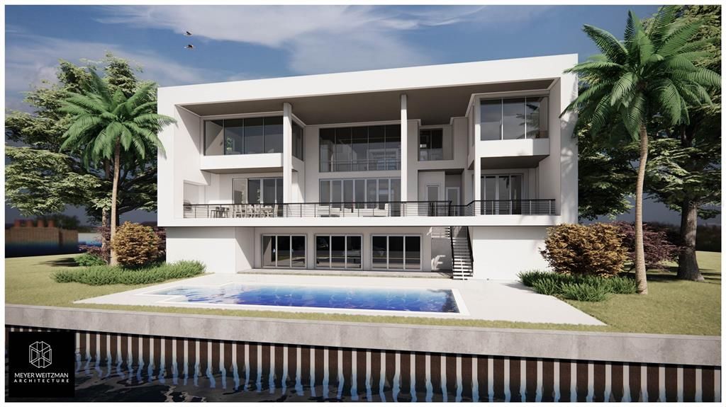 Exterior, Facade, Pool, Modern