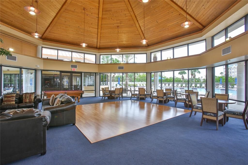 Billiard Table, Dining room, Game Room, Interior, Living room, Pendant Lights, Wooden Ceilings