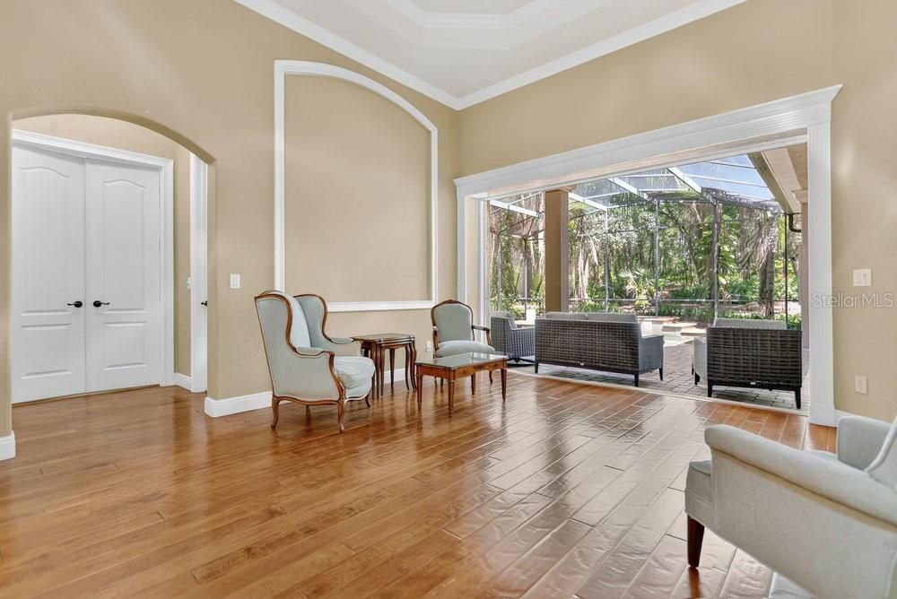 Interior, Sun Room, Wood Texture Flooring