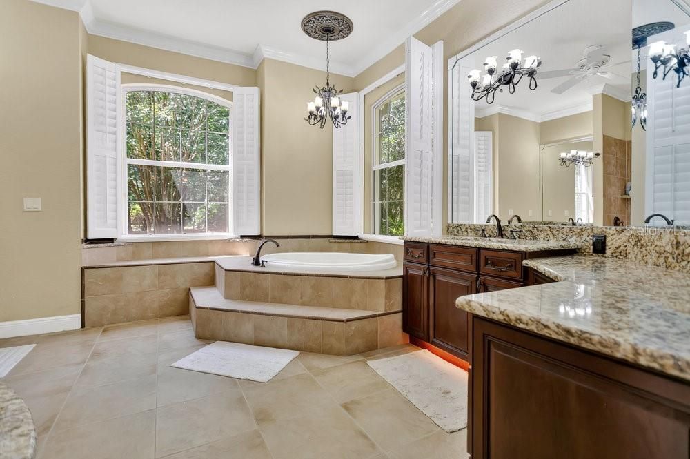 Bathroom, Chandelier, Interior