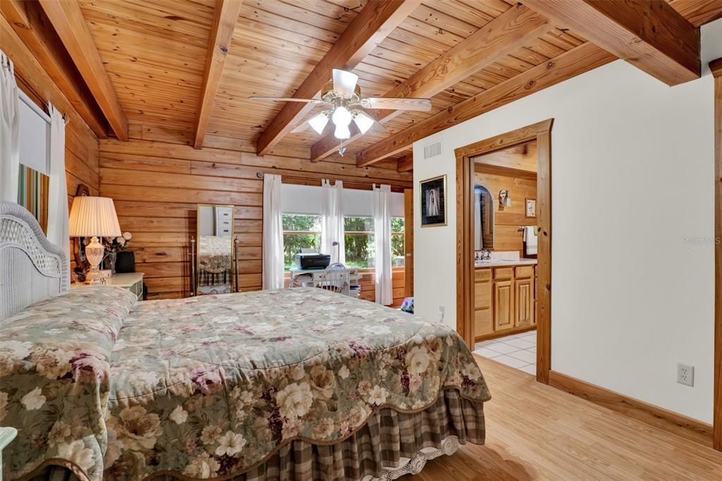 Bedroom, Interior, Wooden Beams, Wooden Ceilings, Wood Texture Flooring, Wooden Walls