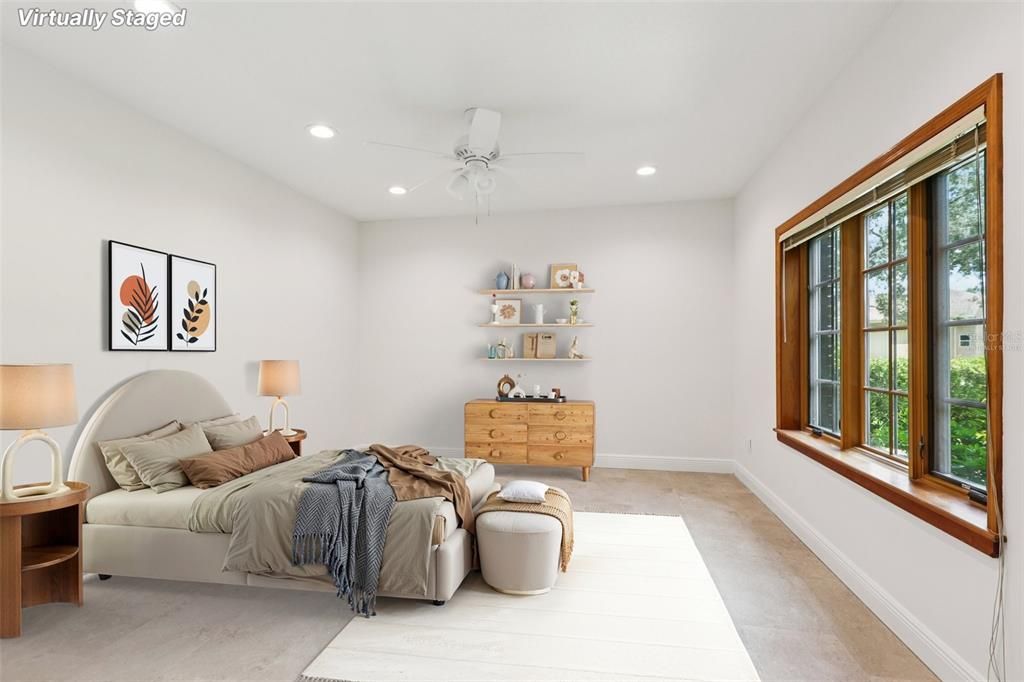 Bedroom, Interior, Recessed Lighting