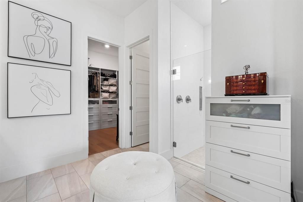 Interior, Walk-in Closets, Wood Texture Flooring
