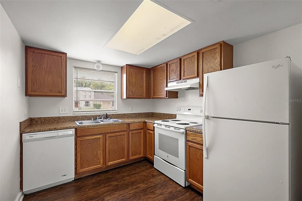 Interior, Kitchen, Wood Texture Flooring
