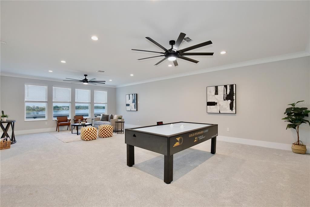 Billiard Table, Game Room, Interior, Living room, Recessed Lighting