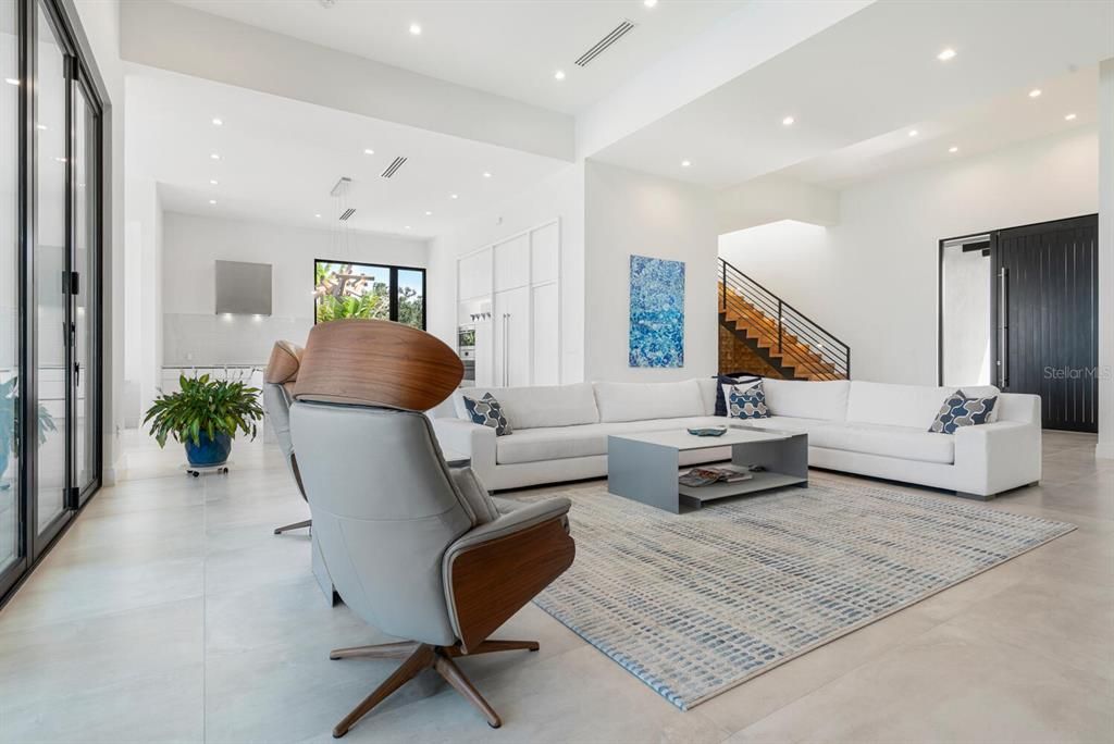 Interior, Living room, Recessed Lighting