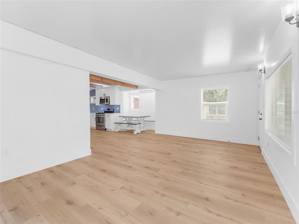 Empty room, Interior, Kitchen, Wood Texture Flooring