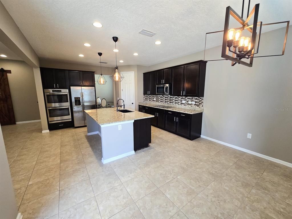 Interior, Kitchen, Pendant Lights, Recessed Lighting, Stainless Steel Appliances