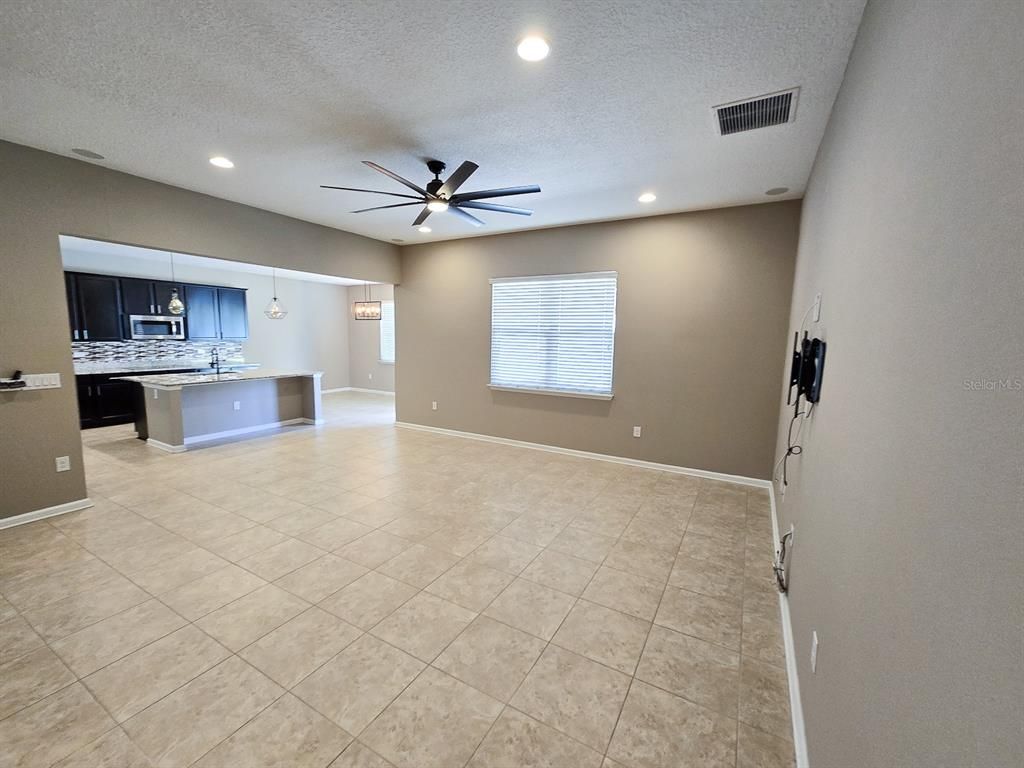 Empty room, Interior, Kitchen, Recessed Lighting