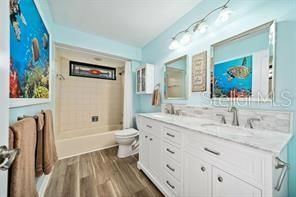 Bathroom, Interior, Wood Texture Flooring