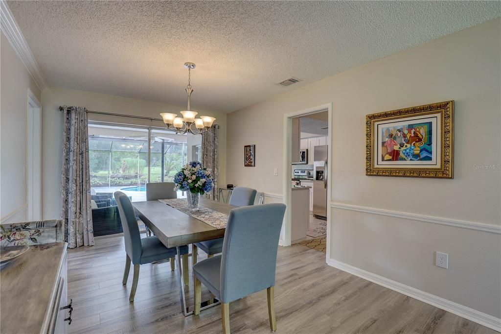 Chandelier, Dining room, Interior, Kitchen, Wood Texture Flooring