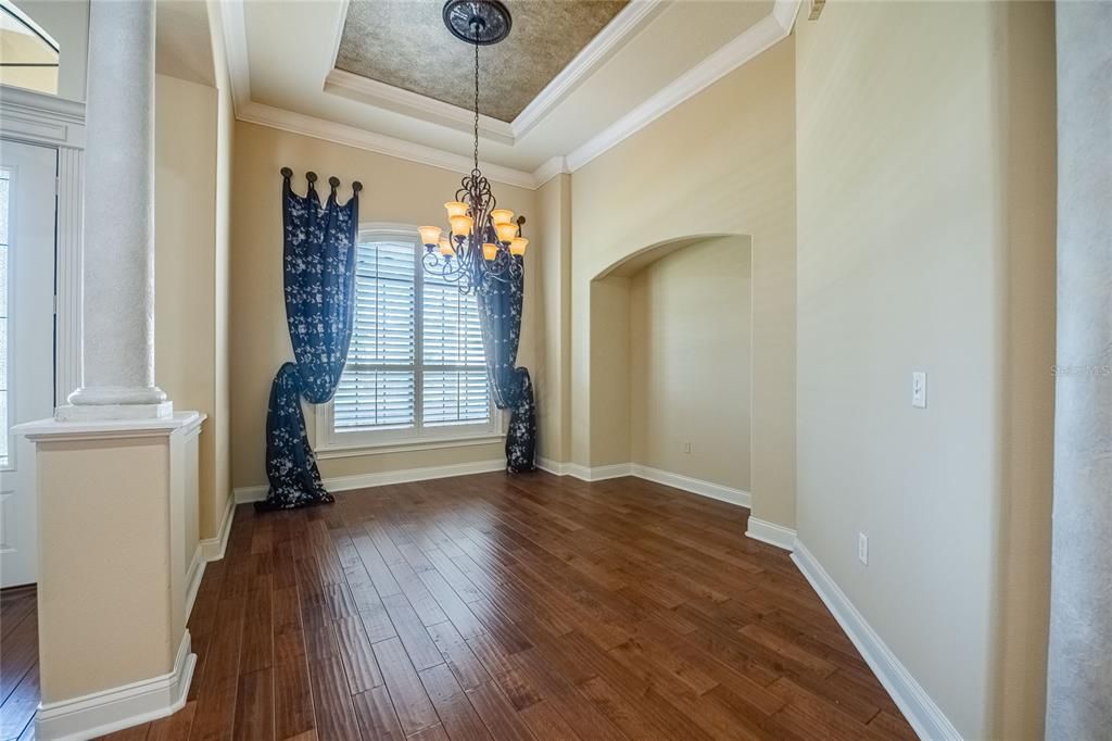 Chandelier, Interior, Wood Texture Flooring