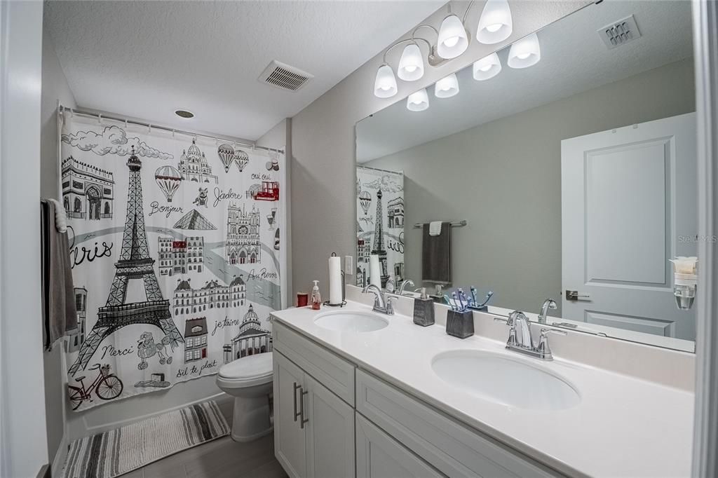 Bathroom, Dual Sink Vanities, Interior, Wood Texture Flooring