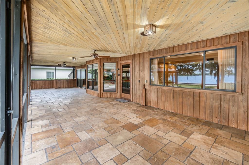Empty room, Interior, Water, Wooden Ceilings, Wooden Walls