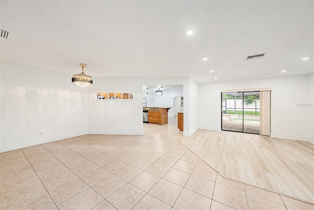 Empty room, Interior, Recessed Lighting