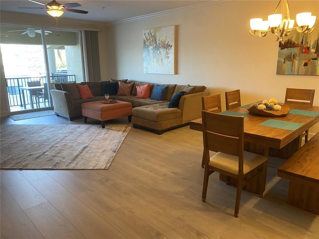 Chandelier, Dining room, Interior, Living room, Wood Texture Flooring