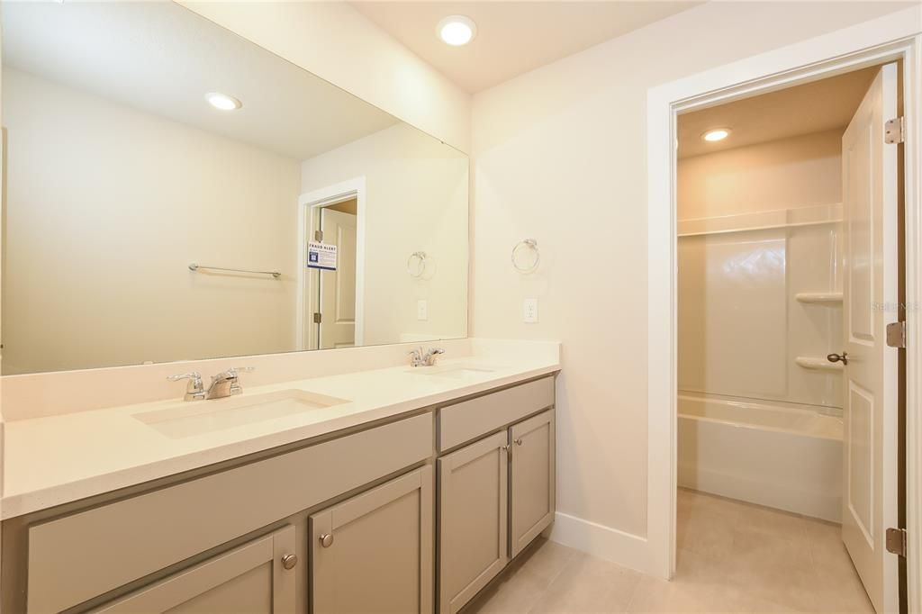 Bathroom, Dual Sink Vanities, Interior, Recessed Lighting