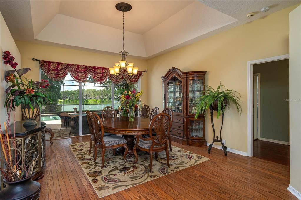 Chandelier, Dining room, Interior, Wood Texture Flooring