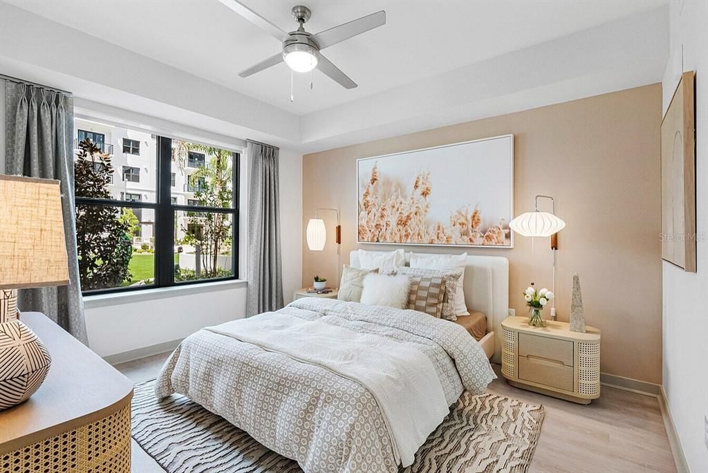 Bedroom, Interior, Wood Texture Flooring