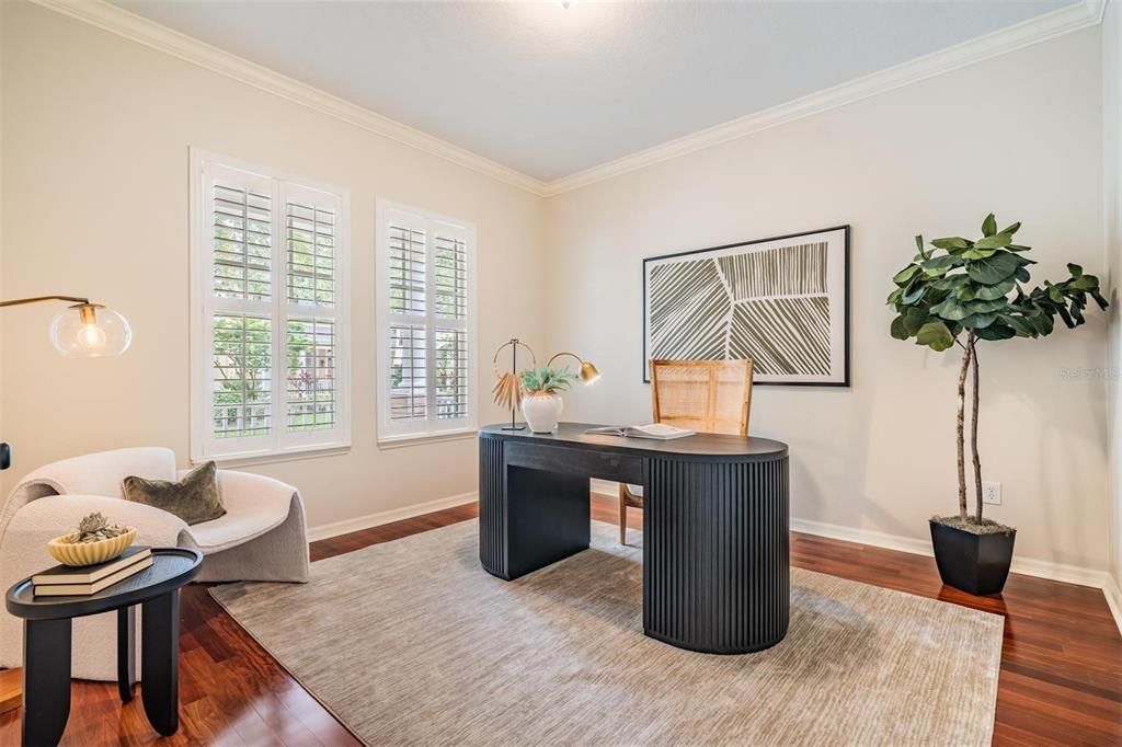 Home Office, Interior, Wood Texture Flooring