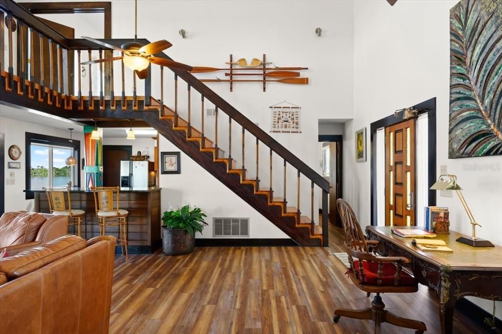 Home Office, Interior, Wood Texture Flooring
