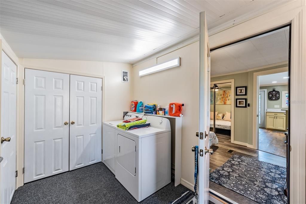 Interior, Washer, Wood Texture Flooring