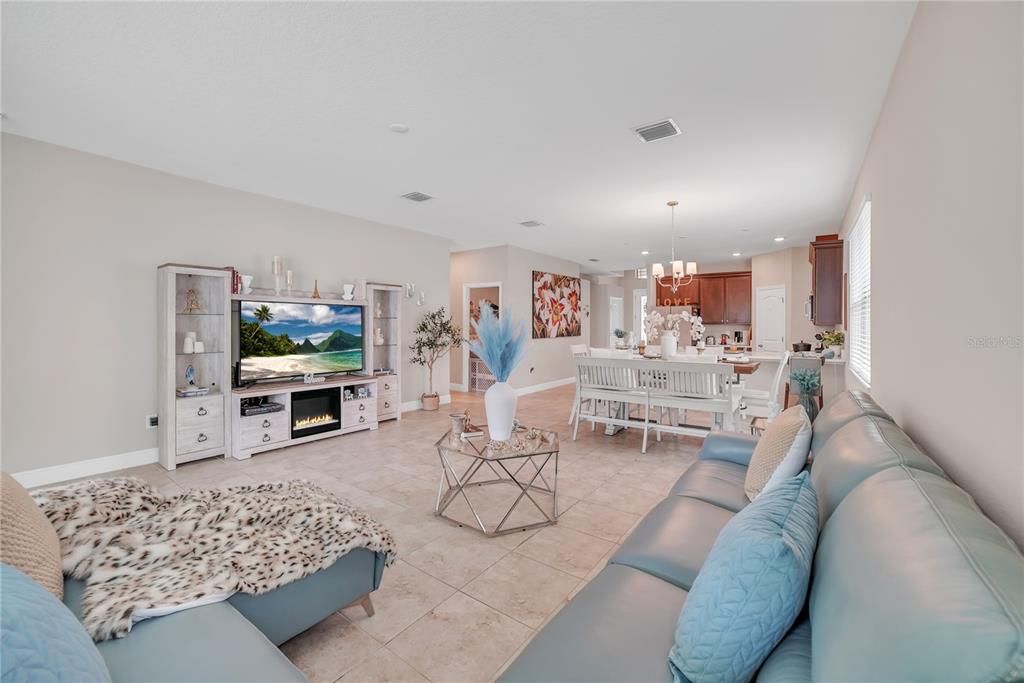 Dining room, Interior, Kitchen, Living room, Pendant Lights, Recessed Lighting