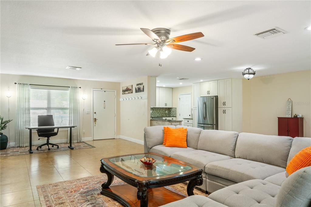 Interior, Kitchen, Living room, Recessed Lighting