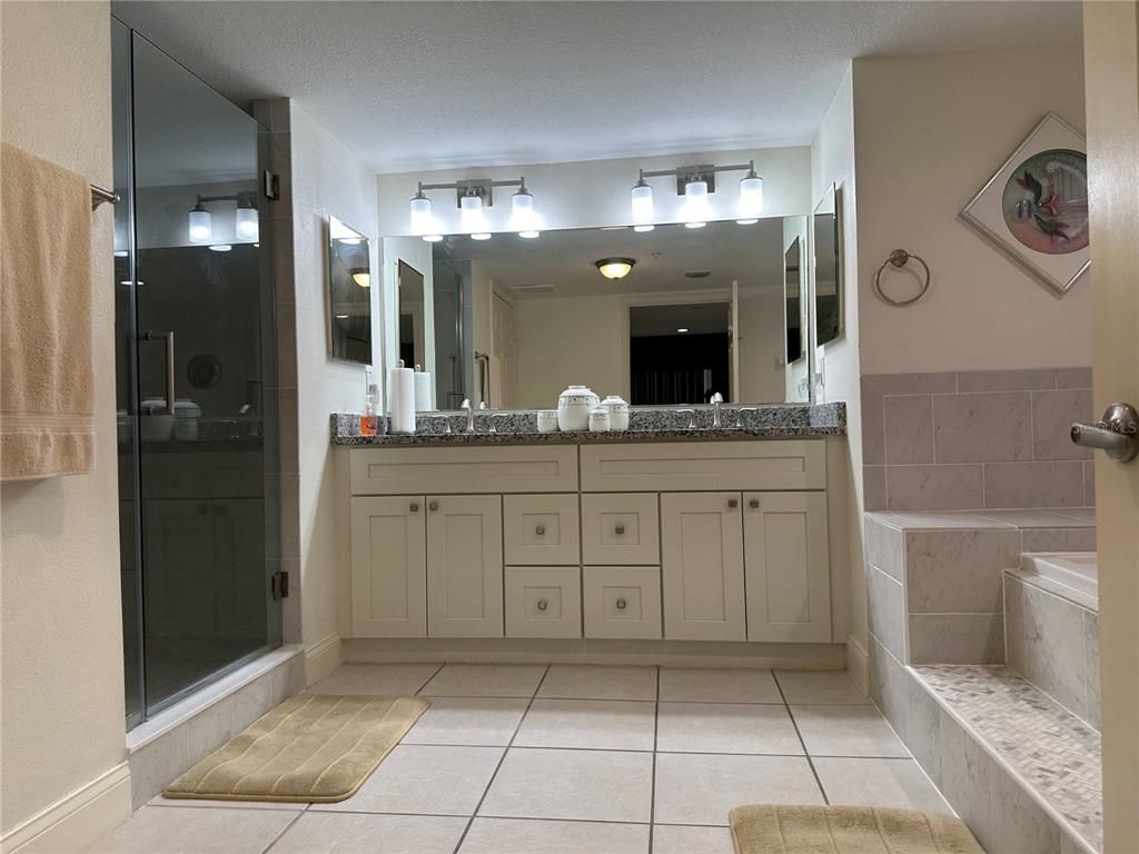 Bathroom, Dual Sink Vanities, Glass Shower, Interior