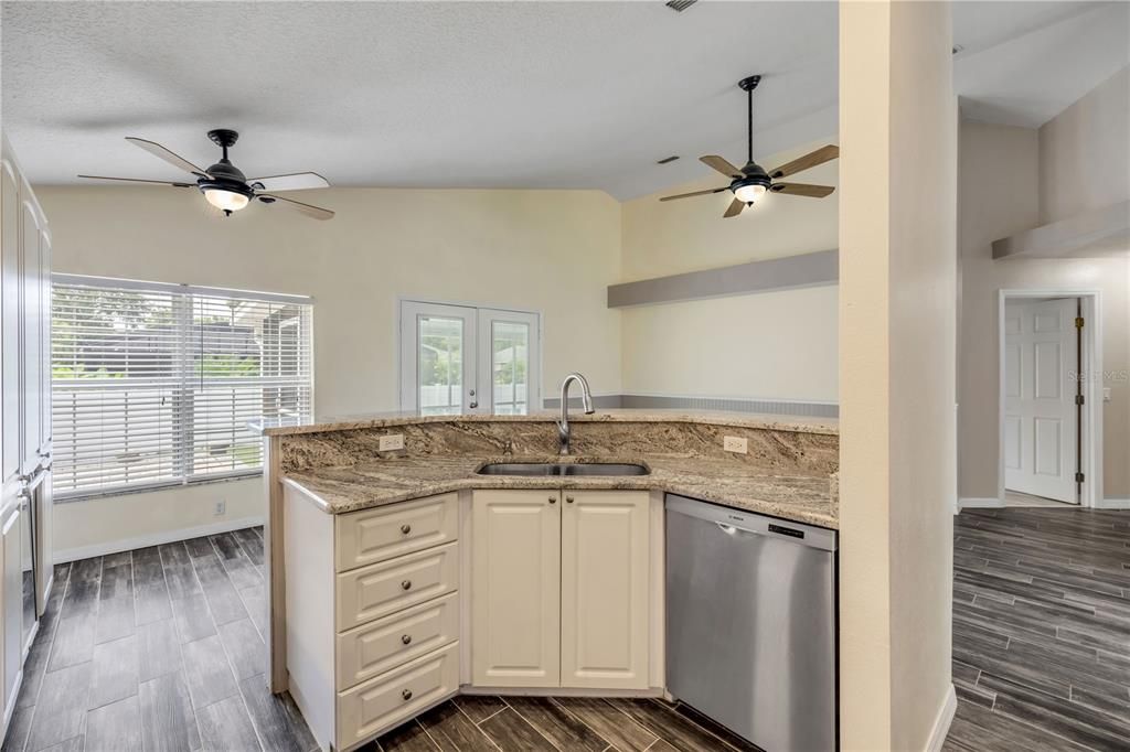 Interior, Kitchen, Wood Texture Flooring