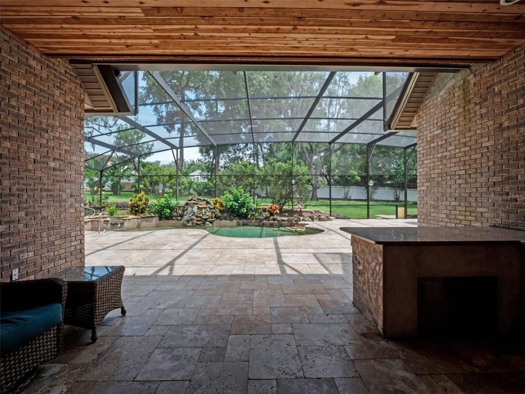 Glass Ceilings, Interior, Pool, Stone Walls, Sun Room