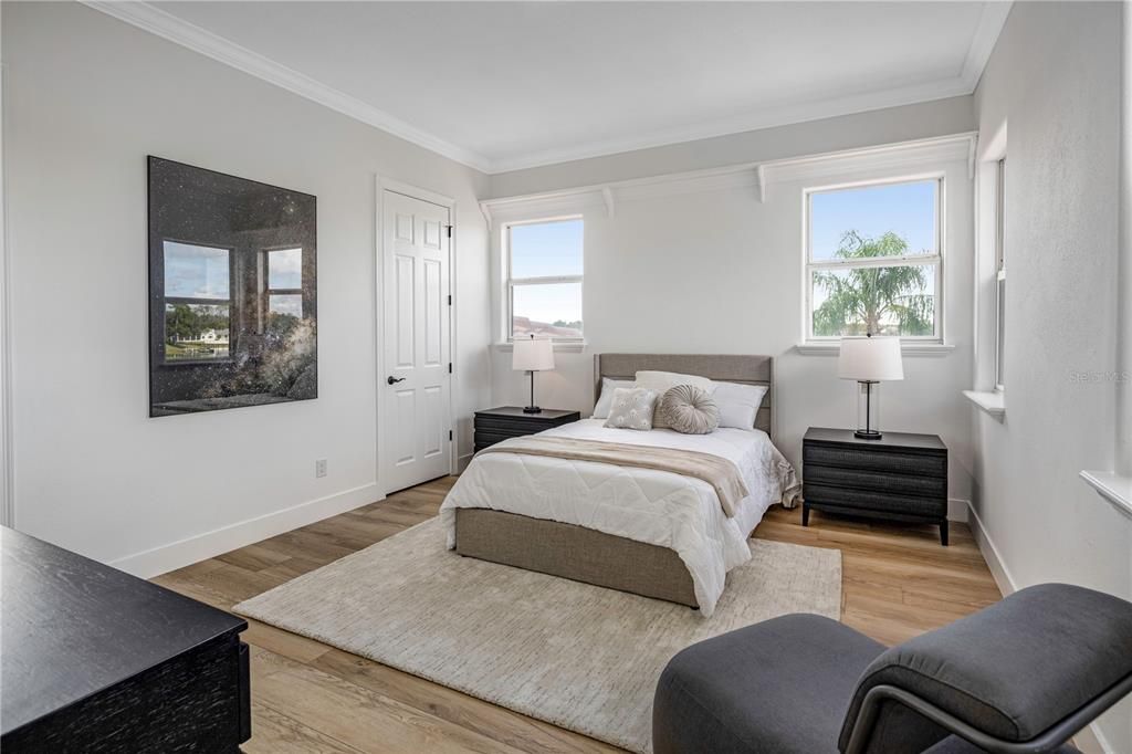 Bedroom, Interior, Wood Texture Flooring