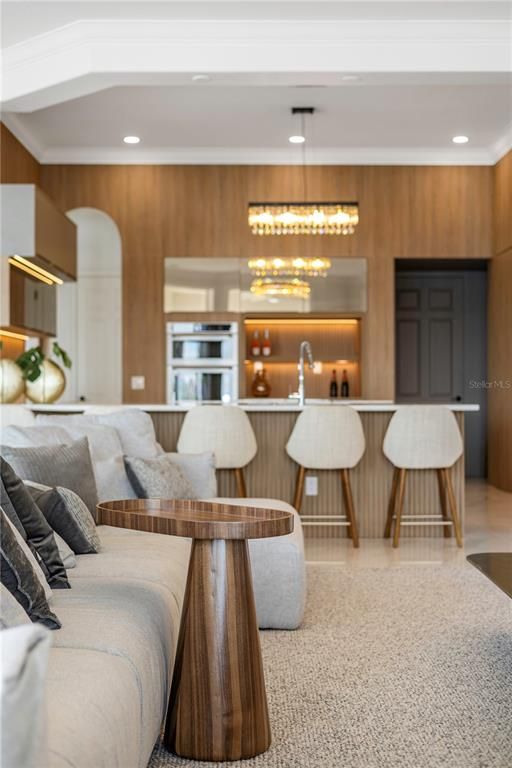 Interior, Kitchen, Living room, Pendant Lights, Recessed Lighting, Stainless Steel Appliances