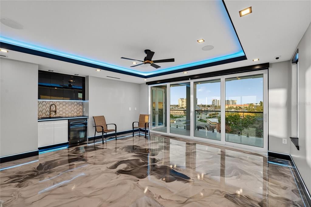 Interior, Marble, Recessed Lighting, Water