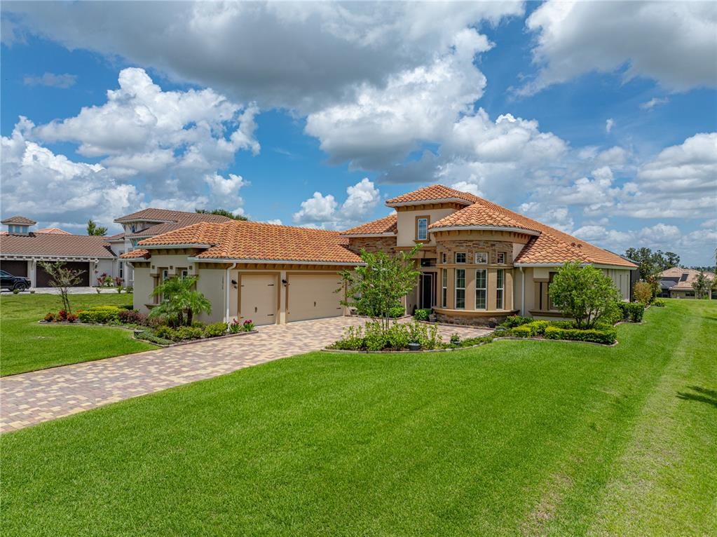 Attached, Backyard, Exterior, Facade, Mediterranean