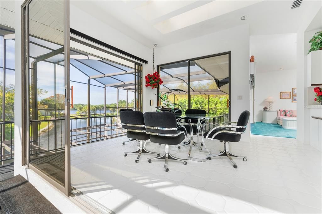 Glass Ceilings, Home Office, Interior, Pool, Recessed Lighting, Sun Room, Water