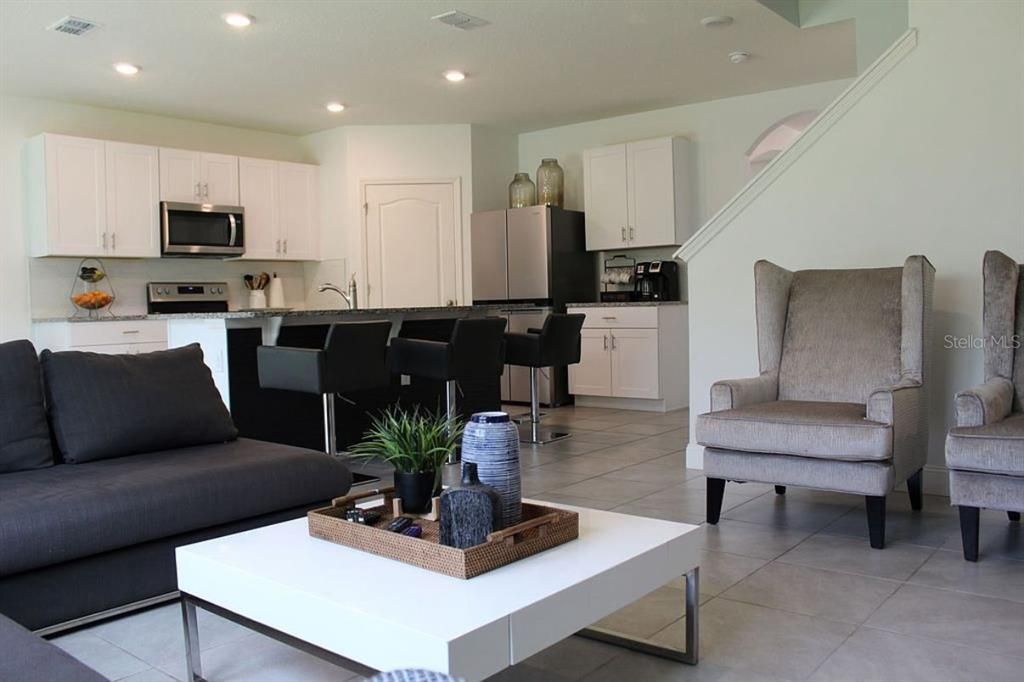 Interior, Kitchen, Living room, Recessed Lighting, Stainless Steel Appliances