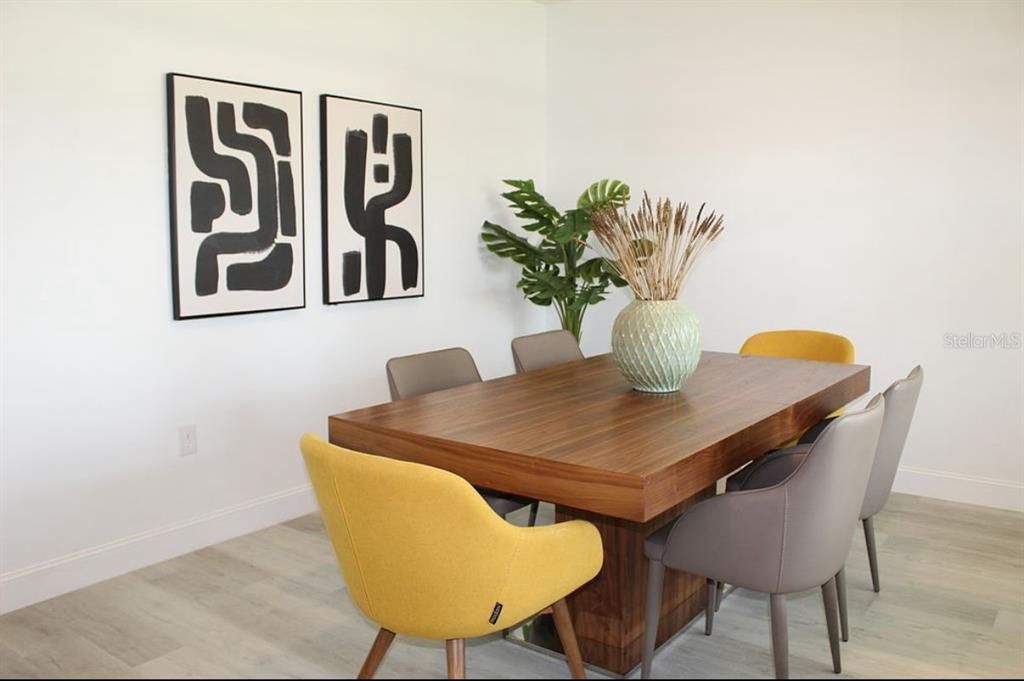 Dining room, Interior, Wood Texture Flooring