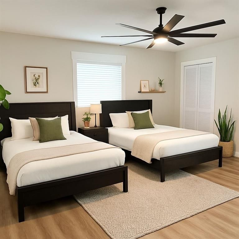 Bedroom, Interior, Wood Texture Flooring