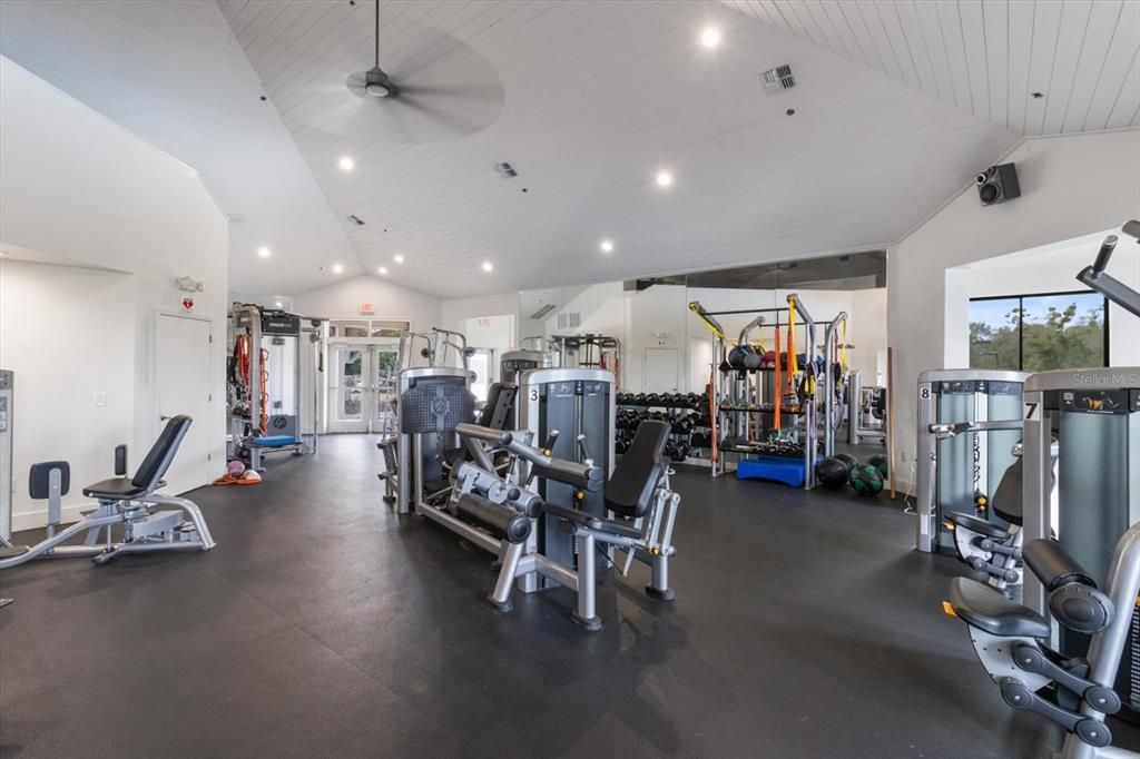 Fitness Equipment, Gym, Interior, Recessed Lighting