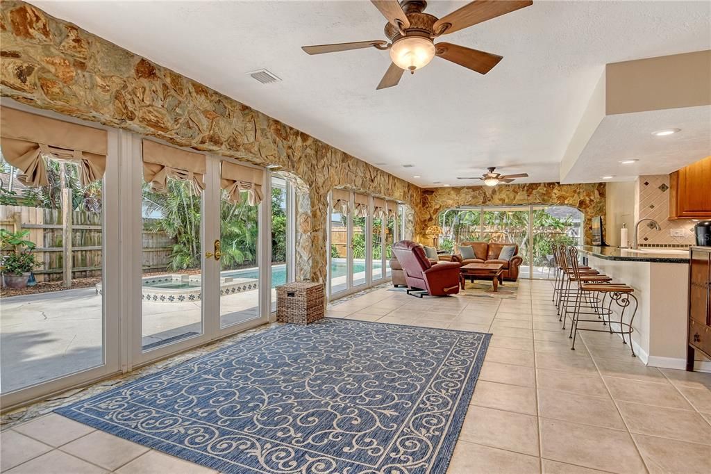 Interior, Kitchen, Living room, Recessed Lighting