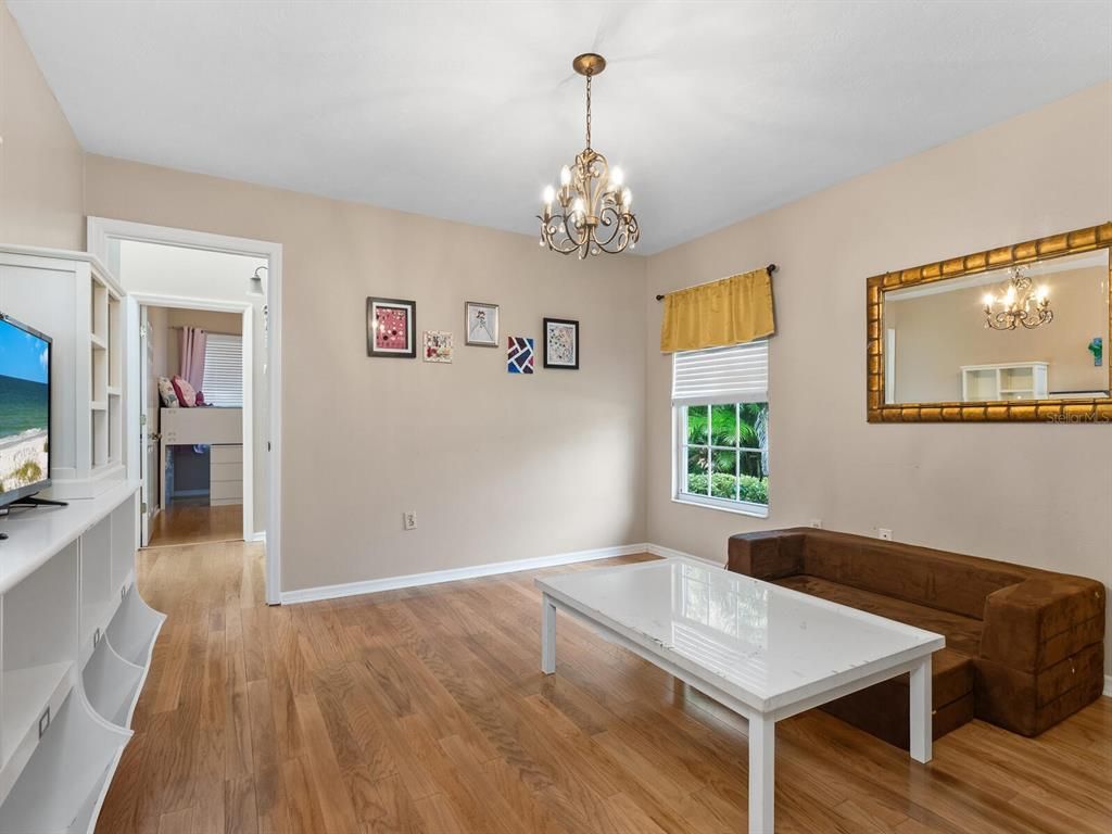 Chandelier, Interior, Wood Texture Flooring