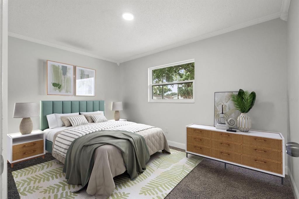 Bedroom, Interior, Recessed Lighting